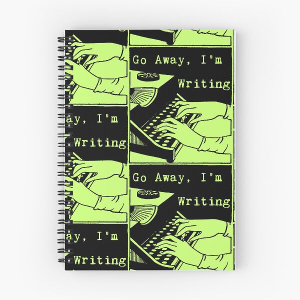 Item preview, Go Away, I'm Writing (Black/Lime) designed and sold by LittleVixen.