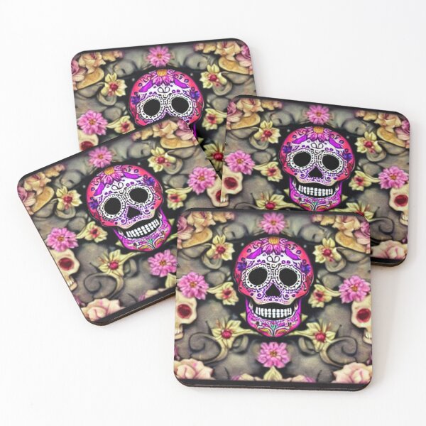Item preview, Sugar skull, Santa Muerte,Victorian Ghotic Floral Skull, skull with floral designed and sold by ValleyDream.