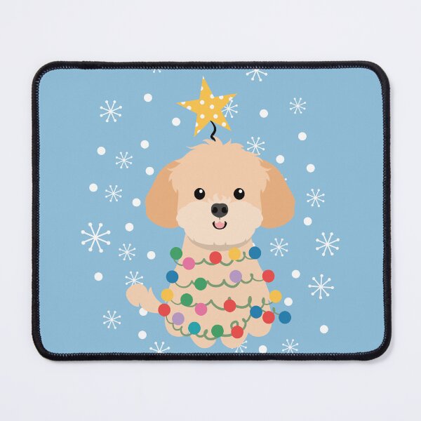 Item preview, Apricot Shih Poo Shihpoo Shih Tzu Poodle Mix Christmas Tree  designed and sold by Lulupainting.