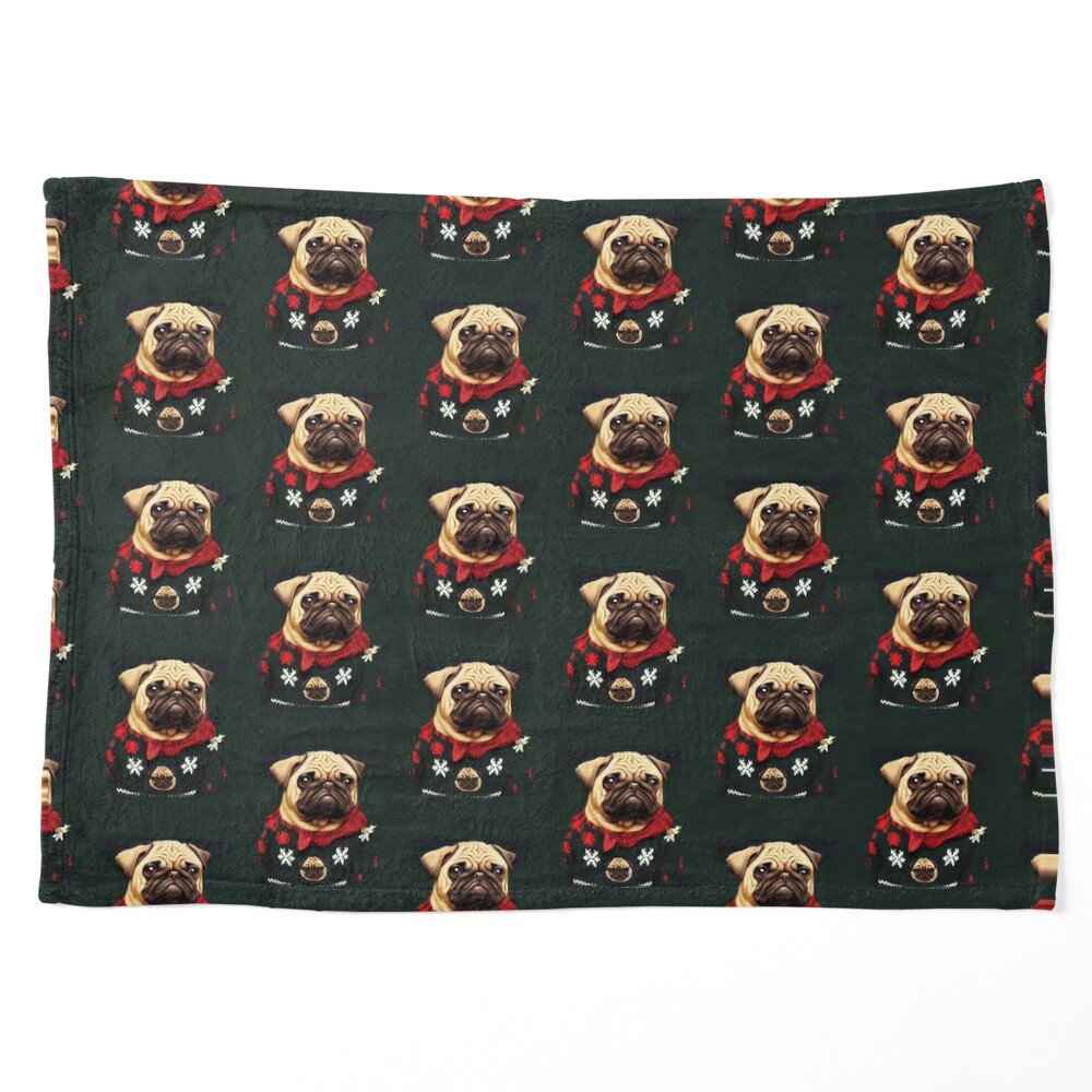 MLB Sport Fans Boston Red Sox Pug Dog Lover Cute Gift Ugly Christmas Sweater  - Freedomdesign