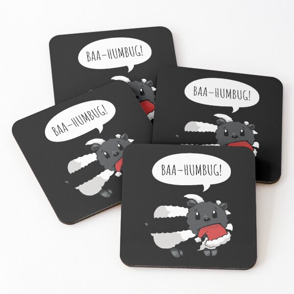 Item preview, Black and White Sheep saying Baa Humbug (On Black) designed and sold by STUDIO-72.