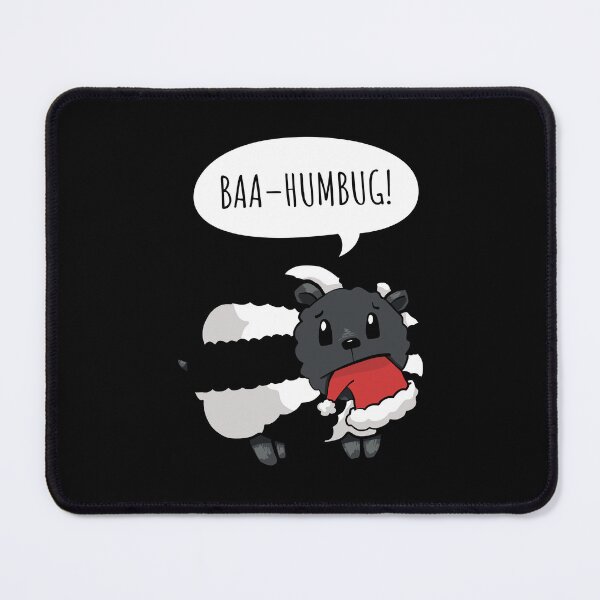 Item preview, Black and White Sheep saying Baa Humbug (On Black) designed and sold by STUDIO-72.