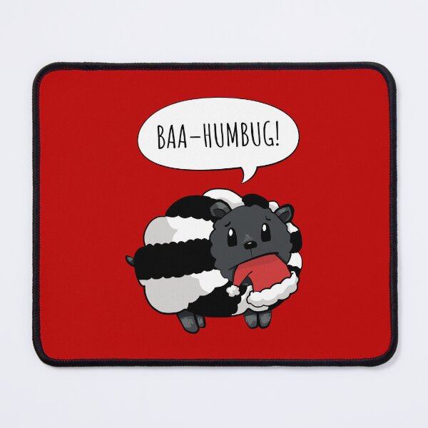 Item preview, Black and White Sheep saying Baa Humbug (On Red) designed and sold by STUDIO-72.