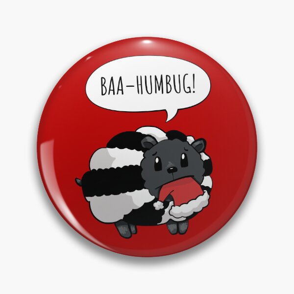 Item preview, Black and White Sheep saying Baa Humbug (On Red) designed and sold by STUDIO-72.