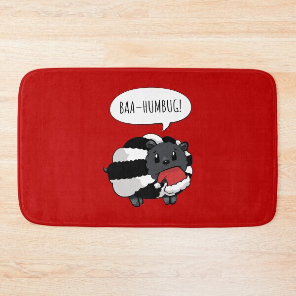 Item preview, Black and White Sheep saying Baa Humbug (On Red) designed and sold by STUDIO-72.