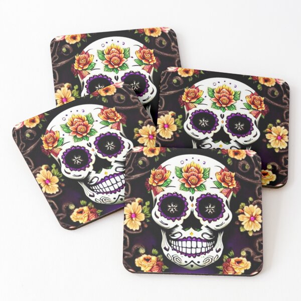 Item preview, Sugar skull, Santa Muerte,Victorian Ghotic Floral Skull, skull with floral designed and sold by ValleyDream.