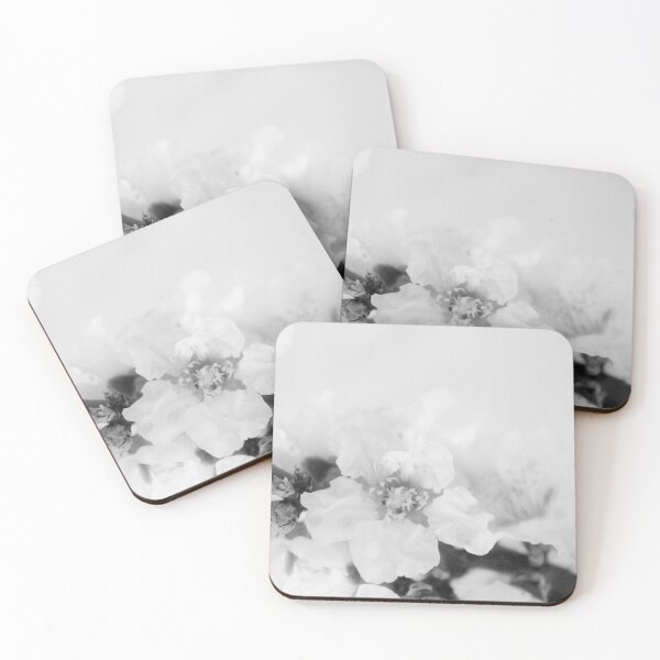 Item preview, Black and white blossom white flowers designed and sold by by-jwp.
