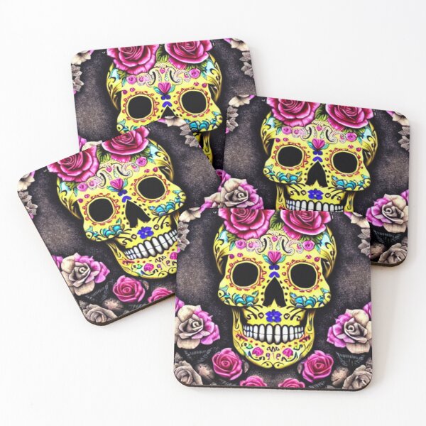 Item preview, Sugar skull, Santa Muerte,Victorian Ghotic Floral Skull, skull with floral designed and sold by ValleyDream.
