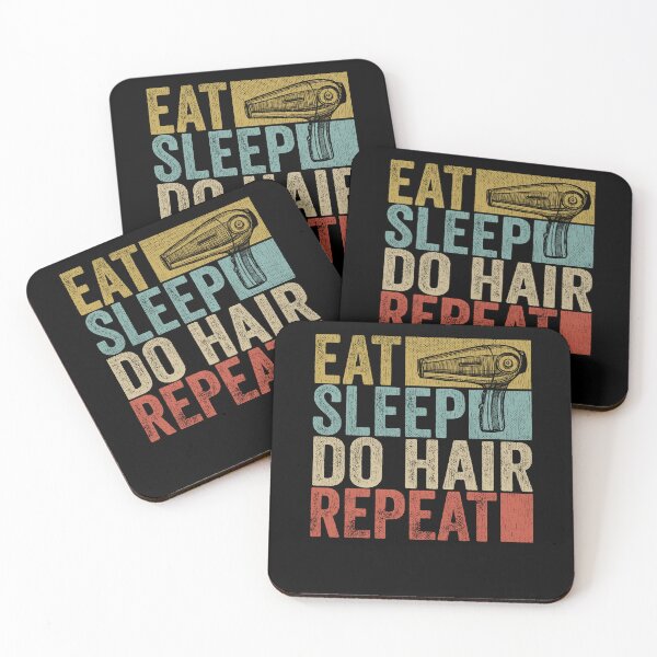 Item preview, Eat Sleep Do Hair Repeat Tee Hairstylist Funny Hairdresser designed and sold by PandaPope.