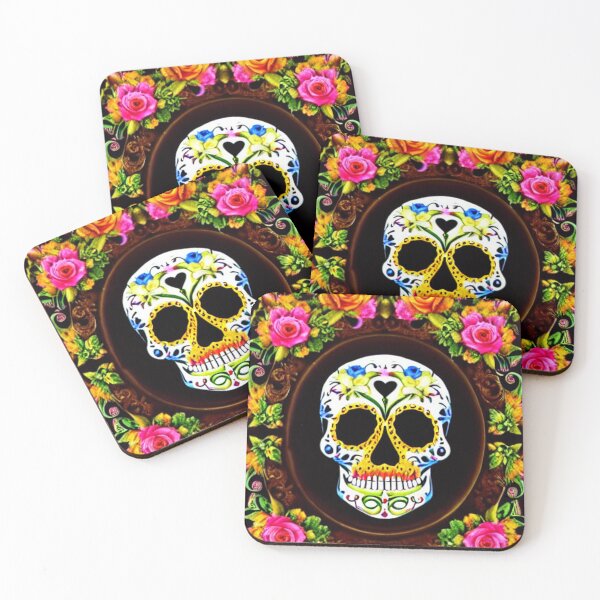 Item preview, Sugar skull, Santa Muerte,Victorian Ghotic Floral Skull, skull with floral designed and sold by ValleyDream.