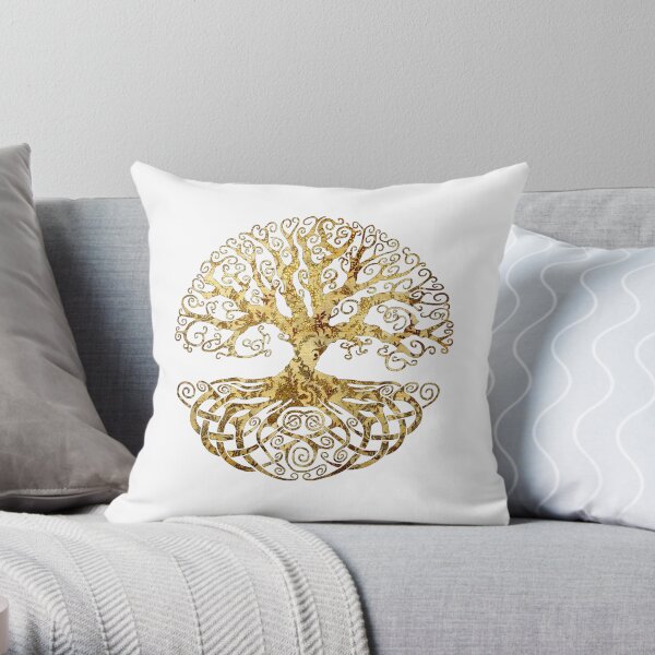 Celtic Tree Throw Pillow