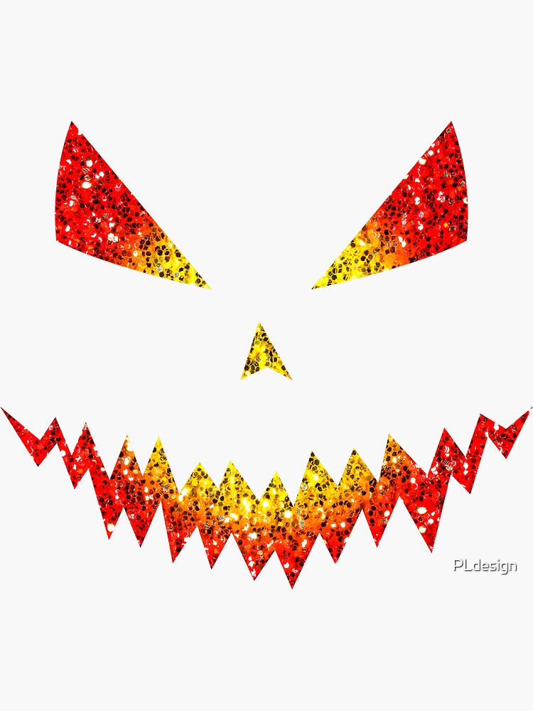 Sparkly Jack OLantern face Halloween pattern by PLdesign
