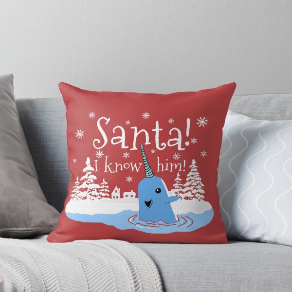 Item preview, Santa! I Know Him Mr Narhwal Christmas Elf designed and sold by happyholidayfan.