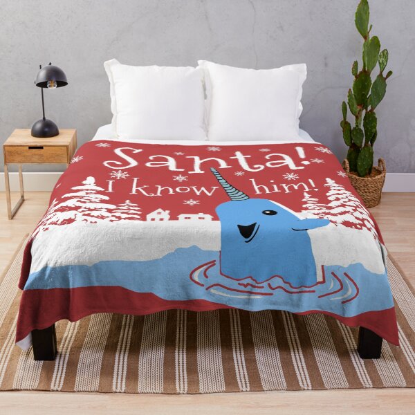 Item preview, Santa! I Know Him Mr Narhwal Christmas Elf designed and sold by happyholidayfan.