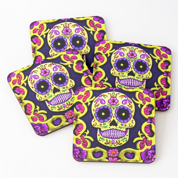 Item preview, Sugar skull, Santa Muerte,Victorian Ghotic Floral Skull, skull with floral designed and sold by ValleyDream.