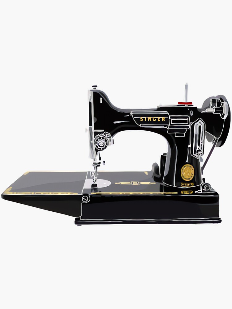 "Singer Feather Weight Sewing Machine" Sticker for Sale by
