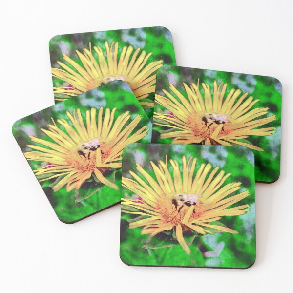 Item preview, Bee On Elecampane Flower 2 designed and sold by Robert Alsop.
