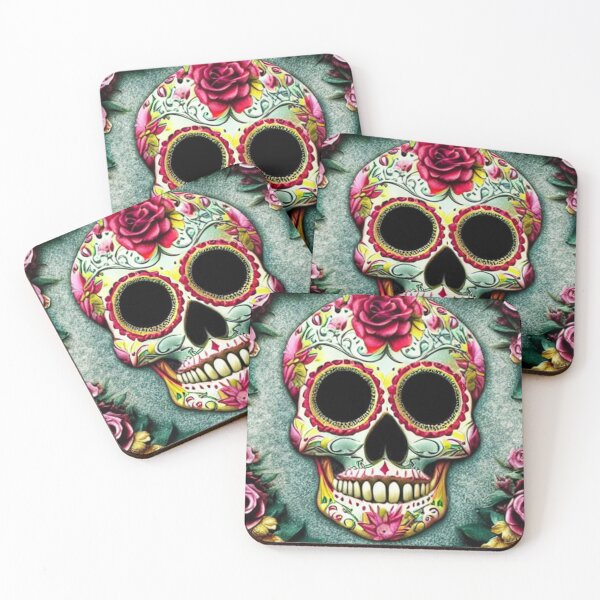 Item preview, Sugar skull, Santa Muerte,Victorian Ghotic Floral Skull, skull with floral designed and sold by ValleyDream.