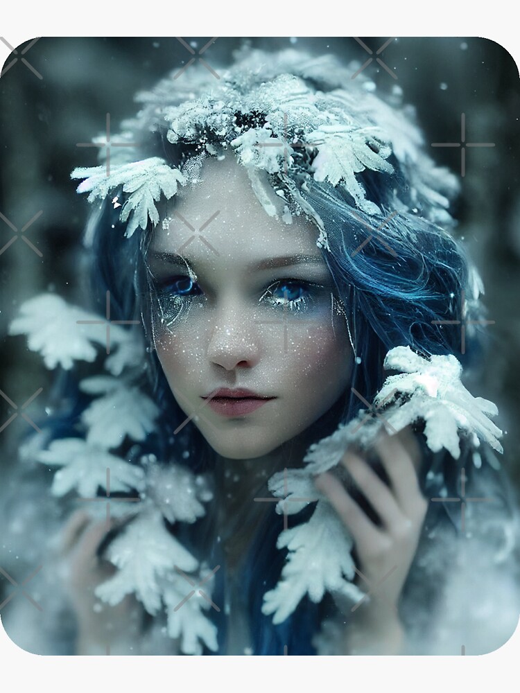 "Snow Fairy - justnarrating" Sticker for Sale by justnarrating | Redbubble