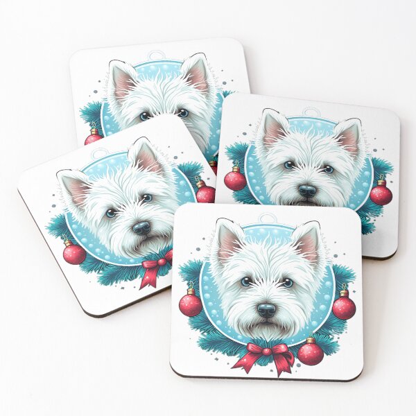 Item preview, Perro azul lindo del árbol de navidad de Westie designed and sold by TheCreativeFab.