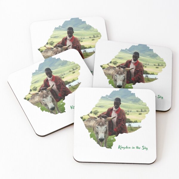Item preview, Lesotho map showing a boy with his donkey designed and sold by RockSolidZA.
