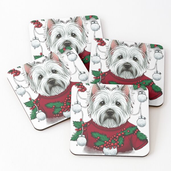 Item preview,  Perro lindo del árbol de navidad de Westie designed and sold by TheCreativeFab.
