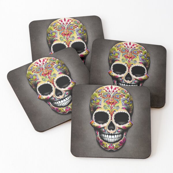 Item preview, Sugar skull, Santa Muerte,Victorian Ghotic Floral Skull, skull with floral designed and sold by ValleyDream.