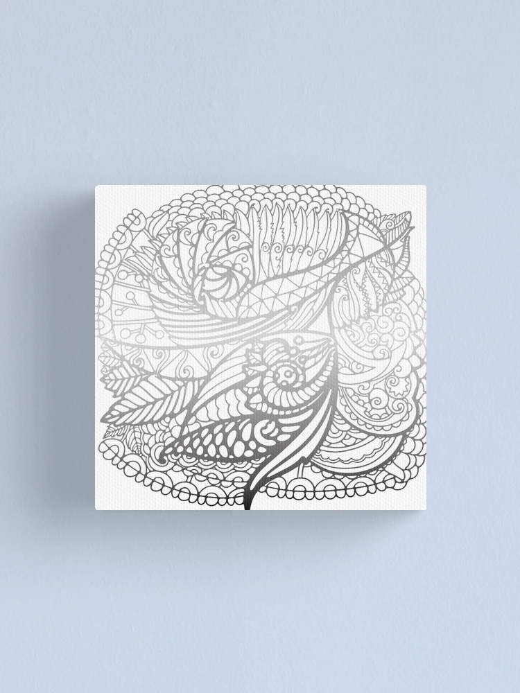 Thumbnail 1 of 3, Canvas Print, Grey Pattern designed and sold by Rif Khasanov.