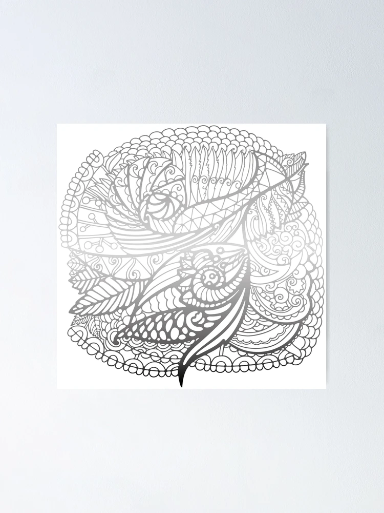 Thumbnail 1 of 3, Poster, Grey Pattern designed and sold by Rif Khasanov.