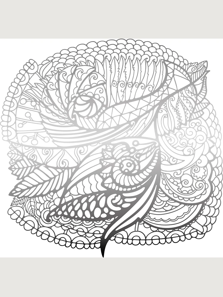 Thumbnail 6 of 6, Premium Oversized Hoodie, Grey Pattern designed and sold by Rif Khasanov.