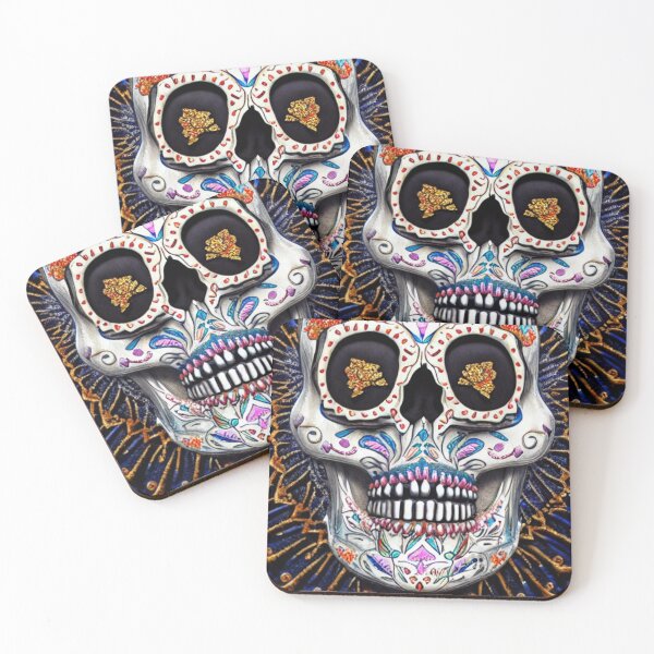 Item preview, Sugar skull, Santa Muerte,Victorian Ghotic Floral Skull, skull with floral designed and sold by ValleyDream.