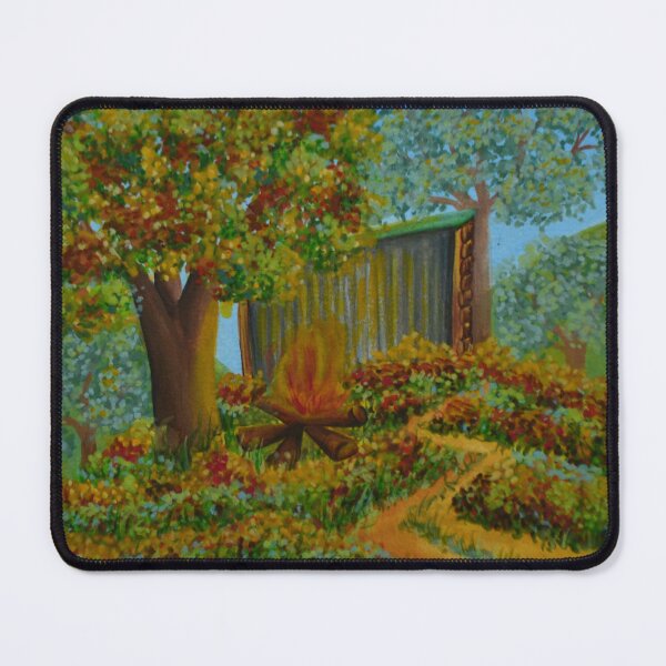 Item preview, The oak hut no. 12 - Secret garden - Gouache painting designed and sold by WanderingGraha.