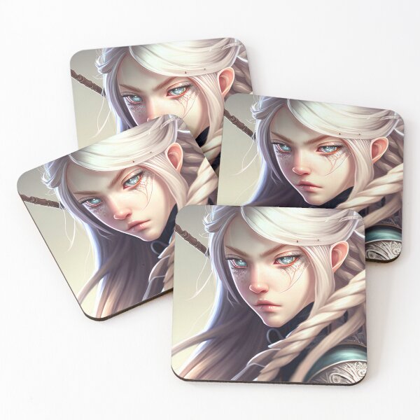 Item preview, Elven anime character warrior designed and sold by 100PercentOtaku.