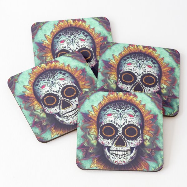 Item preview, Sugar skull, Santa Muerte,Victorian Ghotic Floral Skull, skull with floral designed and sold by ValleyDream.