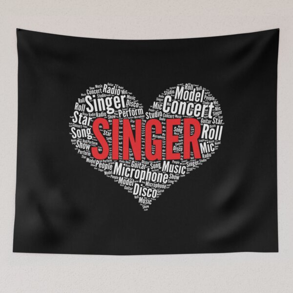 Item preview, Singer Heart Shape Word Cloud Design graphic designed and sold by hemkerkeisyau.