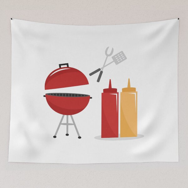 Item preview, Barbecue Grill Ketchup Mustard designed and sold by Pixel4Art.