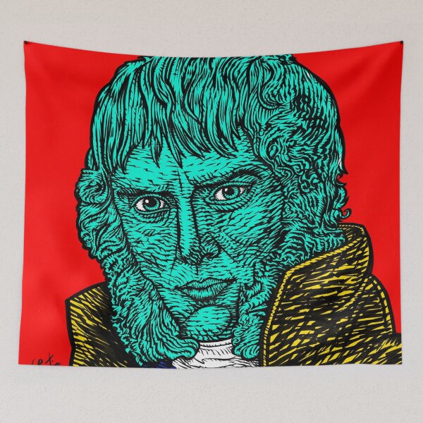 Item preview, CASPAR DAVID FRIEDRICH ink and acrylic portrait designed and sold by lautir.