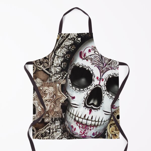 Item preview, Sugar skull, Santa Muerte,Victorian Ghotic Floral Skull, skull with floral designed and sold by ValleyDream.