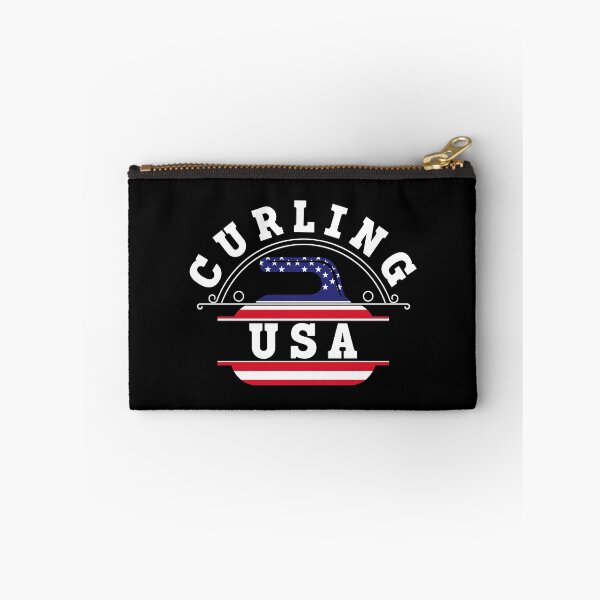 Item preview, Vintage Curling Stone USA Flag Red White Blue Winter Sports designed and sold by rifatart.