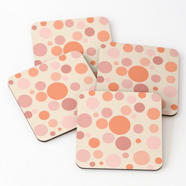 Item preview, Pink and orange retro style polka dots design designed and sold by BattaAnastasia.