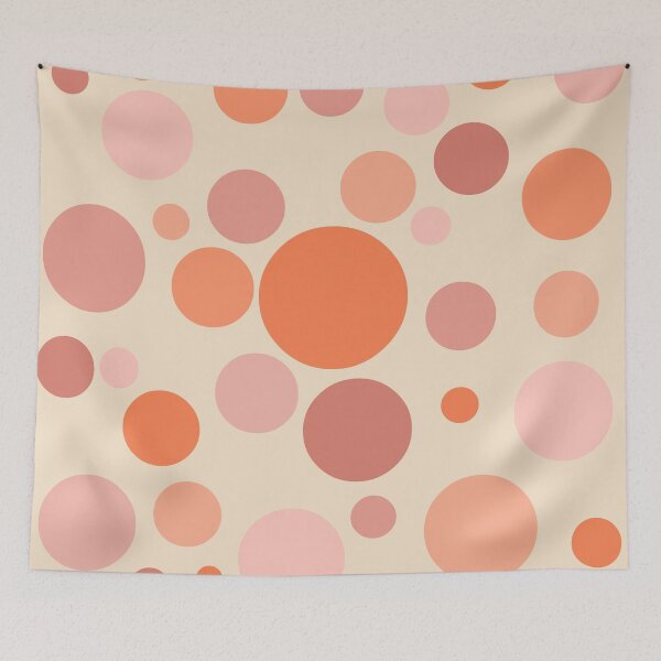 Item preview, Pink and orange retro style polka dots design designed and sold by BattaAnastasia.