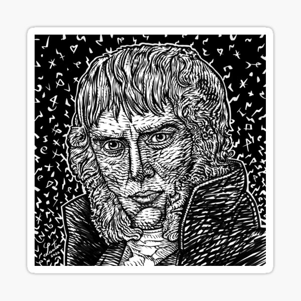 Artikel-Vorschau von CASPAR DAVID FRIEDRICH Tuscheportrait, designt und verkauft von lautir.