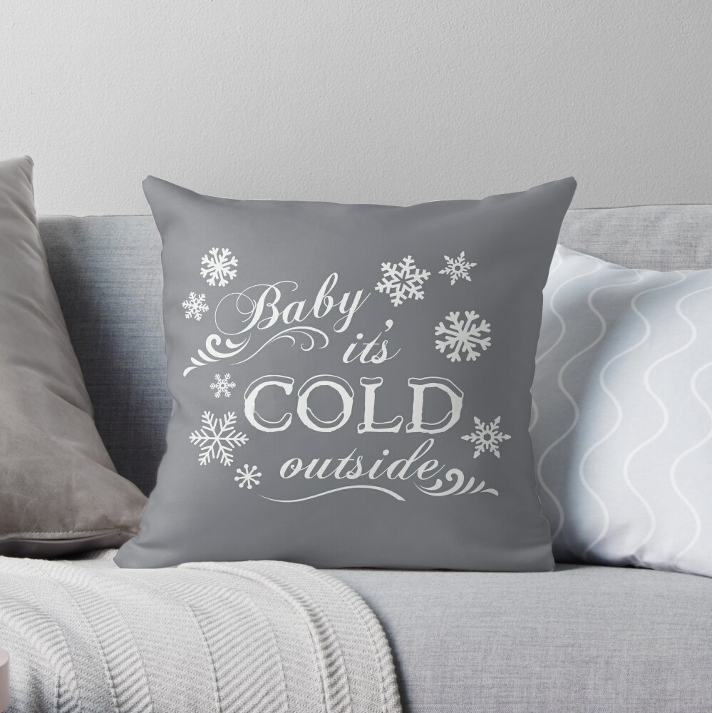 baby it's cold outside cushion