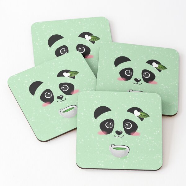 Item preview, Cute Panda and Green Matcha Tea Cup Kawaii Japanese designed and sold by Jolly-Yosei.