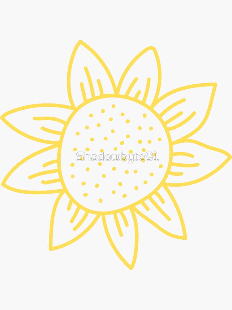 "Sunflower Doodle" Sticker for Sale by Shadowbyte91 Redbubble