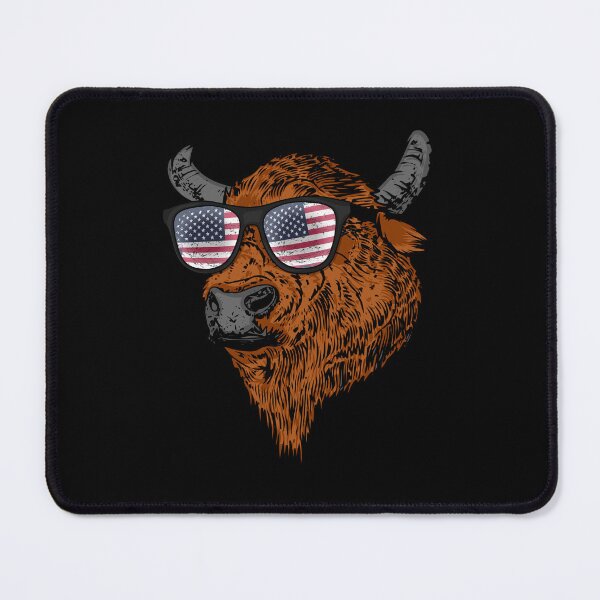 Item preview, Buffalo American Flag USA National Park Bison designed and sold by DSWShirts.