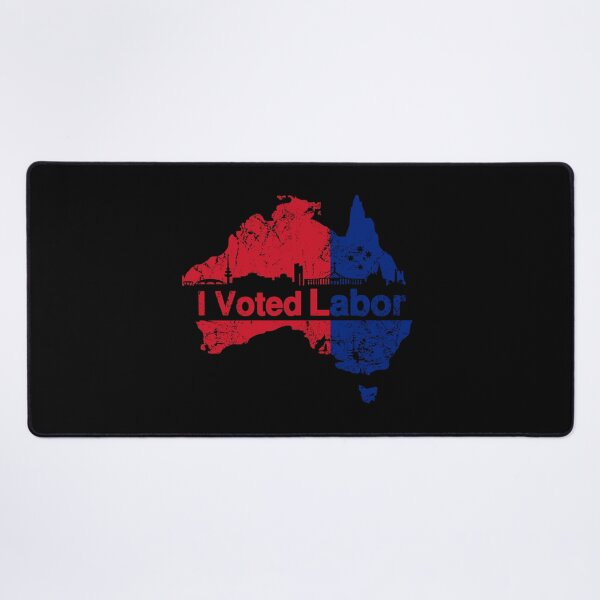 Item preview, I Voted for the Australian Labor Party with Canberra skyline in Black designed and sold by Manoroma.