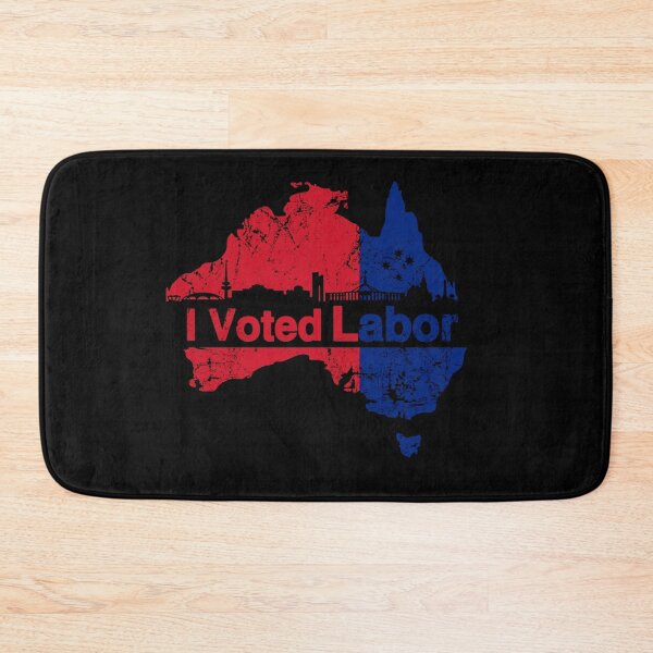 Item preview, I Voted for the Australian Labor Party with Canberra skyline in Black designed and sold by Manoroma.