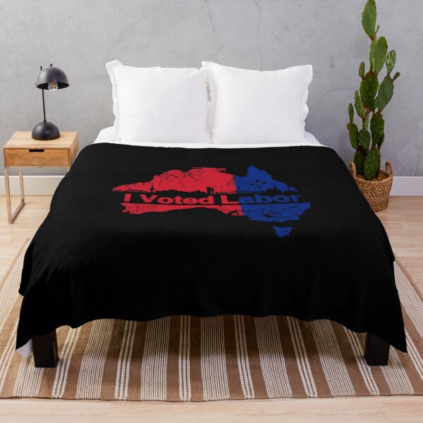 Item preview, I Voted for the Australian Labor Party with Canberra skyline in Black designed and sold by Manoroma.