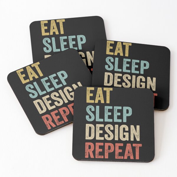 Item preview, Funny Eat Sleep Design Repeat Graphic Designer designed and sold by PandaPope.